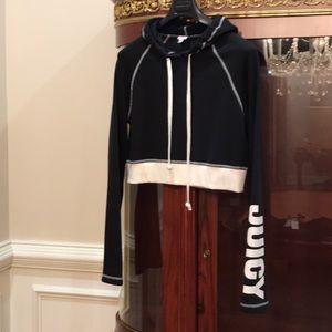 Juicy by Juicy Couture Bell Sleeve Cropped Cotton Blend Hoodie Sz.S